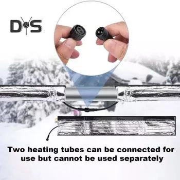 1 шт./2 шт. защитный чехол для трубы от холода 110 В из алюминиевой фольги, нагревательное одеяло для водопроводной трубы, защита от замерзания, тепловое покрытие со шнуром питания для зимних водопроводных труб 1pc