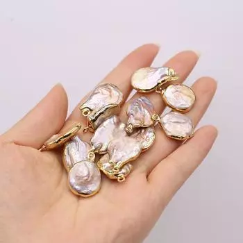 1 шт/2 шт жемчужные серьги кулон пресноводный жемчуг каплевидной формы кулон для изготовления ювелирных изделий DIY ожерелье аксессуар 1pcs/14x21mm