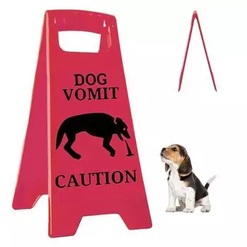 1 шт./2 шт. Знак «Рвота кошки», 3D-печатный знак «Осторожно, рвота», забавный 4-дюймовый знак «Рвота кошки/собаки», декор стола, кляп, подарки для любителей домашних животных Cat красный