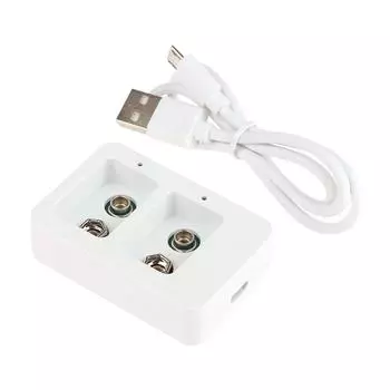 1 шт., 2 слота, 9 В, многофункциональное интеллектуальное быстрое зарядное устройство со светодиодными индикаторами