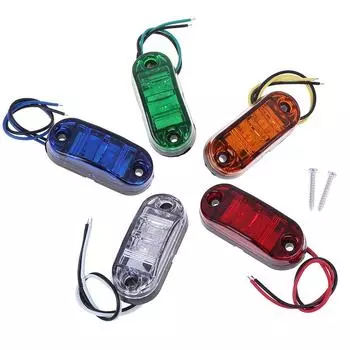 1 шт. 2 светодиодных боковых габаритных фонаря для автомобиля, грузовика, прицепа, каравана красный