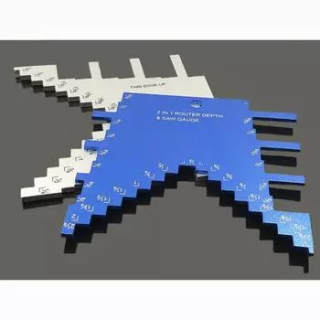 1 шт. 2 в 1, алюминиевый фрезерный станок, инструмент для маркировки глубины древесины, плитка, ламинат, общие инструменты, измеритель глубины шага, настольная пила, измерительная пила