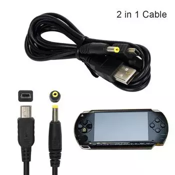 1 шт. 2 в 1 USB 2.0 кабель для передачи данных зарядное устройство для Psp 1000 2000 3000 Playstation