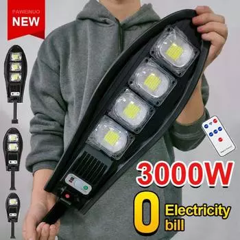 1 шт., 3000 Вт, уличная солнечная светодиодная лампа, 4 режима, водонепроницаемый датчик движения, солнечная лампа, солнечная садовая лампа, индуктивный уличный фонарь, наружное освещение A-1PACK with IR-24LED