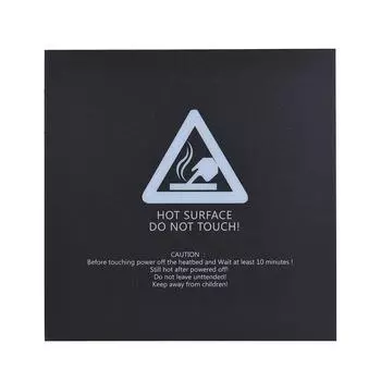 1 шт., 300*300 мм/250*250 мм, клейкая тепловая лента, наклейка, покрытие для поверхности, квадратный лист, черная часть 3D-принтера 300mm чёрный