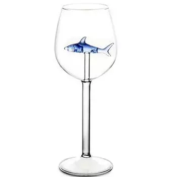 1 шт. 300 мл 3D коктейльные бокалы Blue Shark идеально подходят для баров, пабов, клубов, ресторанов и домашнего использования. Креативные бокалы для шампанского в подарок. синий
