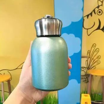 1 шт. 300 мл термокружка из нержавеющей стали - сохраняет напитки горячими или холодными в течение нескольких часов - идеально подходит для кемпинга и путешествий 300ml зелёный