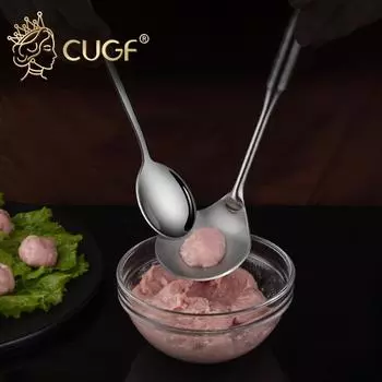 1 шт., 304 нержавеющая сталь, фрикаделька, рыбный шарик, креветки, слайд-сожмите, кухонные гаджеты, ложка для фрикаделек