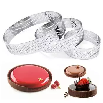 1 шт., 304 нержавеющая сталь, кольцо для пирога, антипригарное кольцо для пирога, круговой резак, кольцо для пирога, формы для мусса 6x2cm