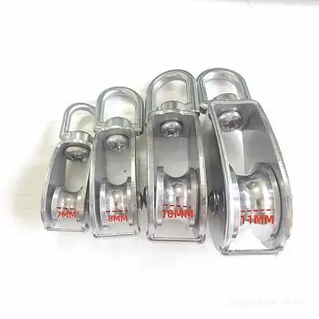 1 шт. 304 нержавеющая сталь M15 M20 M25 M32 одноколесный поворотный подъемный трос шкив набор подъемных колес инструменты двойной шкив блок as the picture