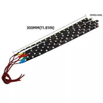 1 шт. 30 см 5050 светодиодная лента для автомобиля, декоративная лампа, цветная светодиодная лента, гибкая лента, дневные ходовые огни красный