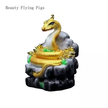 1 шт 30 см камень ручной работы китайский креативный животное змея предметы интерьера гостиная вход стол украшение подарок