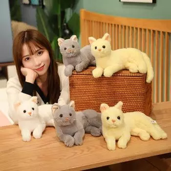 1 шт. 30 см Kawaii моделирование кошки плюшевые игрушки милый волосатый котенок куклы мягкие для детей девочек декор комнаты на день рождения подарок
