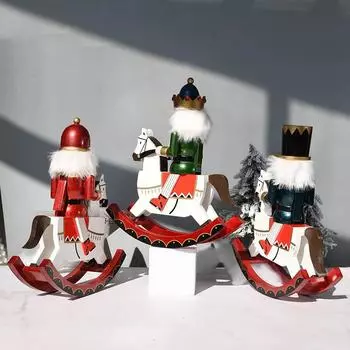 1 шт. 30 см ручная работа лошадка-качалка солдат Щелкунчик кукла король подвижная кукла, расписанная вручную детский подарок