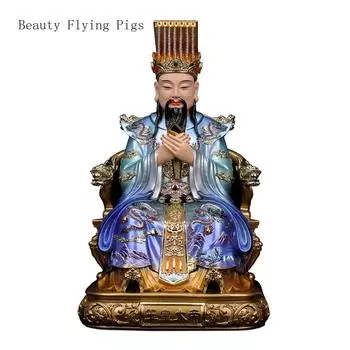 1 шт 30 см ручная работа смола нефрит император статуя украшение для дома фен-шуй офис настольные поделки декоративные фигурки 12 inch