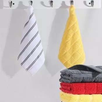 1 шт. 30x30 см 100% хлопок клетчатая полосатая детская мочалка для дома ванная комната полотенце для рук и лица 30x30cm&1pc розовый