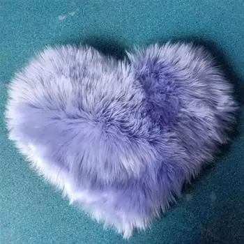 1 шт. 30x40 см, небольшой размер, пушистый ковер в форме сердца, мохнатый ковер из искусственной шерсти, диванная подушка, декоративные коврики для гостиной, спальни белый