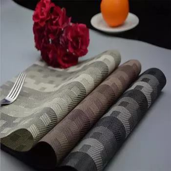 1 шт. 30x45 см противоскользящий теплоизоляционный ПВХ-салфетка для обеденного стола нескользящий коврик кухонные принадлежности домашний декор 30x45cm чёрный