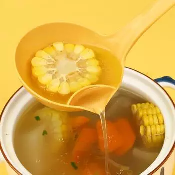 1 шт., 31 см, кухонные инструменты, половник для супа, пластиковый дуршлаг, пластиковый ковш для масла, отдельная ложка для масляного супа, кухонные инструменты жёлтый