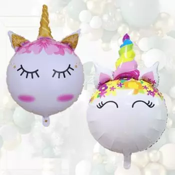 1 шт 32 дюйма большой алюминиевый пленочный шар в виде единорога для украшения дня рождения тематического мероприятия воздушный шар