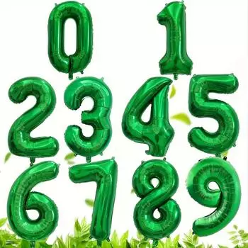 1 шт., 32-дюймовые зеленые цифровые воздушные шары из алюминиевой фольги от 0 до 9, день рождения, годовщина, выпускной, семейная комната, атмосфера, фон, макет, украшение