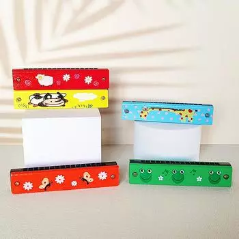 1 шт 32 отверстия деревянная губная гармошка детские игрушки музыкальный инструмент 13 * 3CM