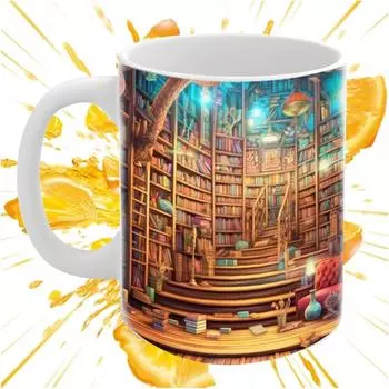 1 шт. 330 мл Библиотечная книжная полка кружки Книголюб Керамическая кружка Кофейная чашка Книжный червь Подарки для читателей Книжные подарки about 330ml