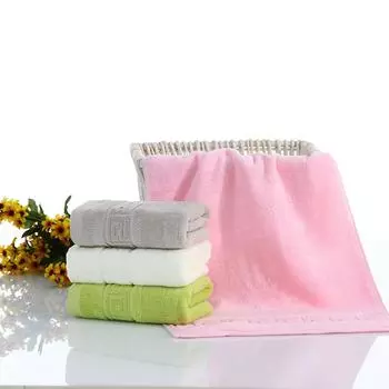 1 шт. 34x74 см 100% хлопок утолщенный однотонный мягкий впитывающий полотенце для рук для дома, отеля, ванной комнаты, для взрослых 34x74cm&1pc розовый
