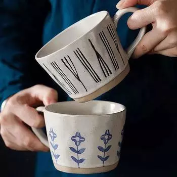 1 шт. 350 мл керамическая кружка с цветочным узором кофейные чашки современная фарфоровая рабочая офисная кружка молочная чашка для чая для домашнего офиса посуда для напитков кухня 350ml