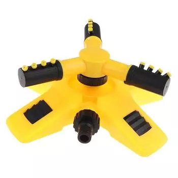 1 шт. 360 градусов автоматическое вращение 3 вилки распылительная головка регулируемый разбрызгиватель пластиковый практичный полив ирригационное устройство