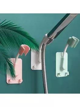 1 шт. 360° регулируемый самоклеящийся держатель для душевой лейки настенный кронштейн для ванной комнаты с крючками универсальные аксессуары розовый