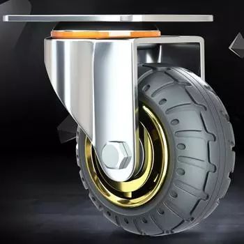 1 шт. 3/4/5 дюймовые универсальные мягкие резиновые мебельные ролики односторонние тихие сверхпрочные роликовые тормозные колеса для настольных тележек