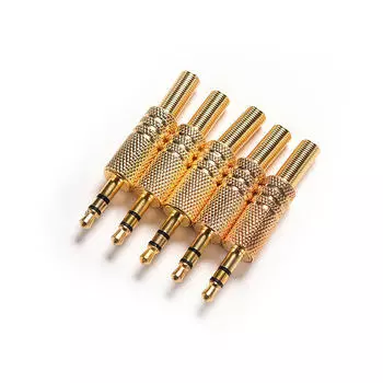 1 шт. 3,5 мм 1/8 стерео штекер аудио Trs Jack адаптер разъем позолоченный