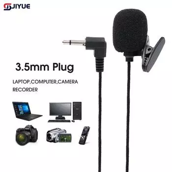 1 шт., 3,5 мм, мини-проводной внешний микрофон для профессионалов, сценический Майк, мини-студийный речевой микрофон, зажим на отвороте для громкоговорителя