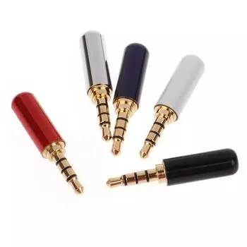 1 шт. 3,5 мм штекер аудио разъем 4 позолоченный адаптер для наушников гнездо для самостоятельной сборки стерео гарнитуры наушники для ремонта детали серебряный