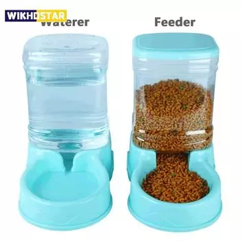 1 шт. 3,8 л ПП материал кормушка для домашних животных фонтанчик для питья миска автоматическая кормушка для домашних животных большой дозатор корма для кошек и собак water синий