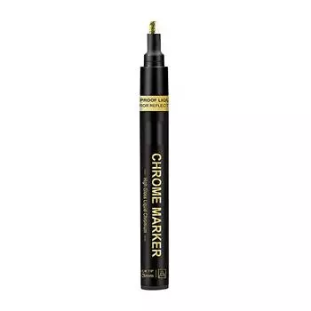 1 шт. 3-цветный зеркальный гальванический маркер, золотой, серебряный, медный, модель, игрушка, ремонт, жидкая хромированная ручка, сделай сам, светоотражающая металлическая краска, ручка 3.0mm золотой