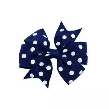 1 шт. 3-дюймовая заколка для волос с бантом в горошек для маленькой девочки, для детей, принцессы, банты в горошек, репсовая лента, бутик, головной убор, аксессуары для волос