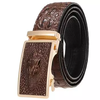 1 шт., 3 косточки крокодила, мужской персонализированный ремень, мужской ремень, ремень из коровьей кожи Ly36-3 3381-3 110-130CM