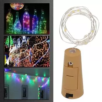 1 шт. 3 метра 30 светодиодных лампочек в форме пробки для вечеринки с гирляндой из винных бутылок One Size фиолетовый