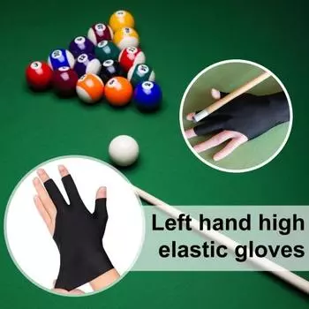1 шт., 3-пальцевая бильярдная перчатка, противоскользящая, поглощающая пот, дышащая, для мужчин и женщин, левая рука, кий для снукера, спортивные перчатки, аксессуары для бильярда Left Hand синий