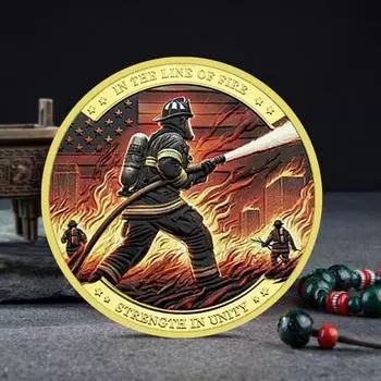 1 шт./3 шт./5 шт. сувенирная монета пожарного, сувенирная монета пожарного спасательного управления, легкая коллекционная монета пожарного для сотрудника на День босса 1pc серебряный