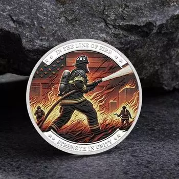 1 шт/3 шт/5 шт сувенирная монета пожарный сувенирная монета пожарный спасательный департамент 1pc серебряный