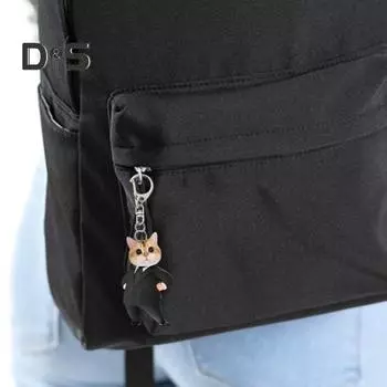 1 шт/3 шт брелок для ключей с изображением кота акриловый мультяшный костюм кота брелок для рюкзаков сумок сотовых телефонов украшения A