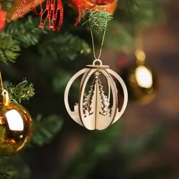 1 шт/3 шт деревянная подвеска для рождественской сцены Иисус украшения на рождественскую елку 3D B