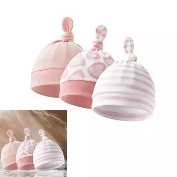 1 шт/3 шт Детская шапочка-чепчик из хлопка Удобная шапочка для новорожденных Модная вязаная шапка Теплая шапочка Модный головной убор 11