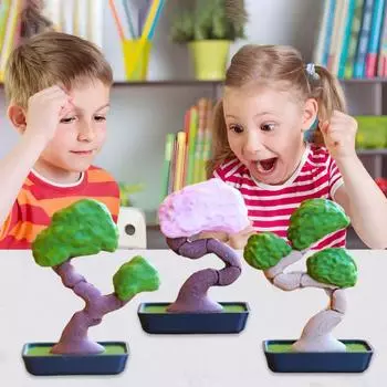 1 шт/3 шт мини искусственное дерево бонсай 3D печатная гибкая фигурка дерева бонсай шарнирная поддельная игрушка для снятия стресса A