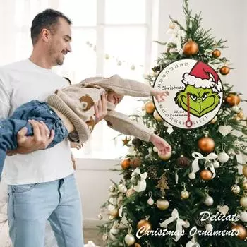 1 шт./3 шт. Подвеска в виде рождественской елки с обратным отсчетом, деревянная, настенный декор 1pc