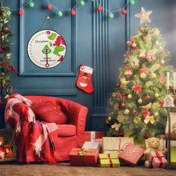 1 шт./3 шт. Подвеска в виде рождественской елки с обратным отсчетом, деревянная, настенный декор 1pc