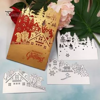 1 шт./3 шт. Рождественский дом дерево Санта-Клаус режущий штамп DIY ремесло инструмент модель декор плесень 4